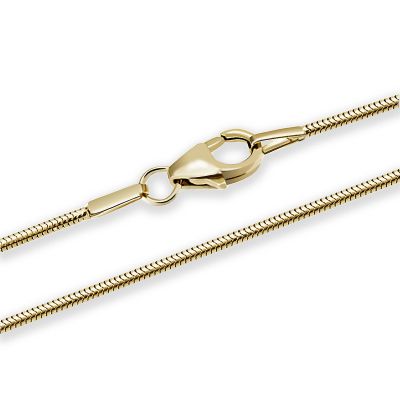 Schlangenkette Halskette Gelbgold 585/- oder 750/- Stärke 1,2 mm