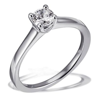Jana Diamant Ring 750/- Weißgold 1 Brillant 0,50 ct. Lupenrein oder SI - Expertise IGI, GIA o. HRD