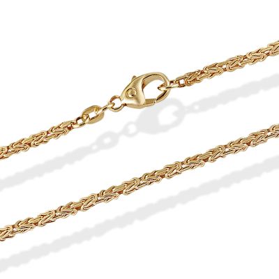 Königskette Halskette 585 Gelbgold elegantes Design 45 cm Karabiner