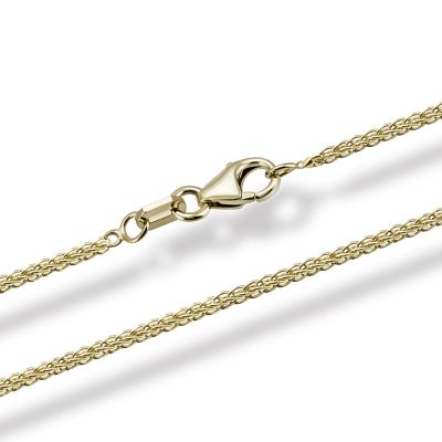 Zopfkette Halskette Gelbgold 585/- Stärke 1,2 mm