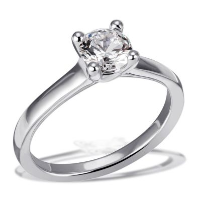Jana Diamant Ring 750/- Weißgold 1 Brillant 1,00 ct. Lupenrein oder SI - Expertise IGI, GIA, HRD
