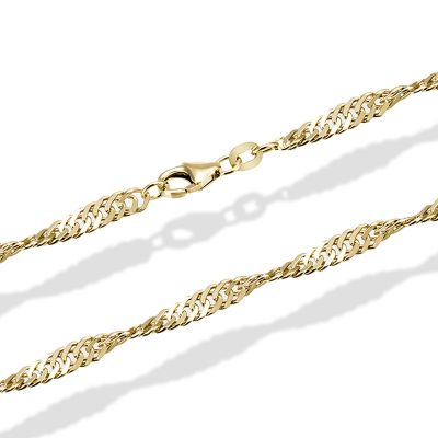 Singapurkette Halskette Gelbgold 585 Länge 45 cm